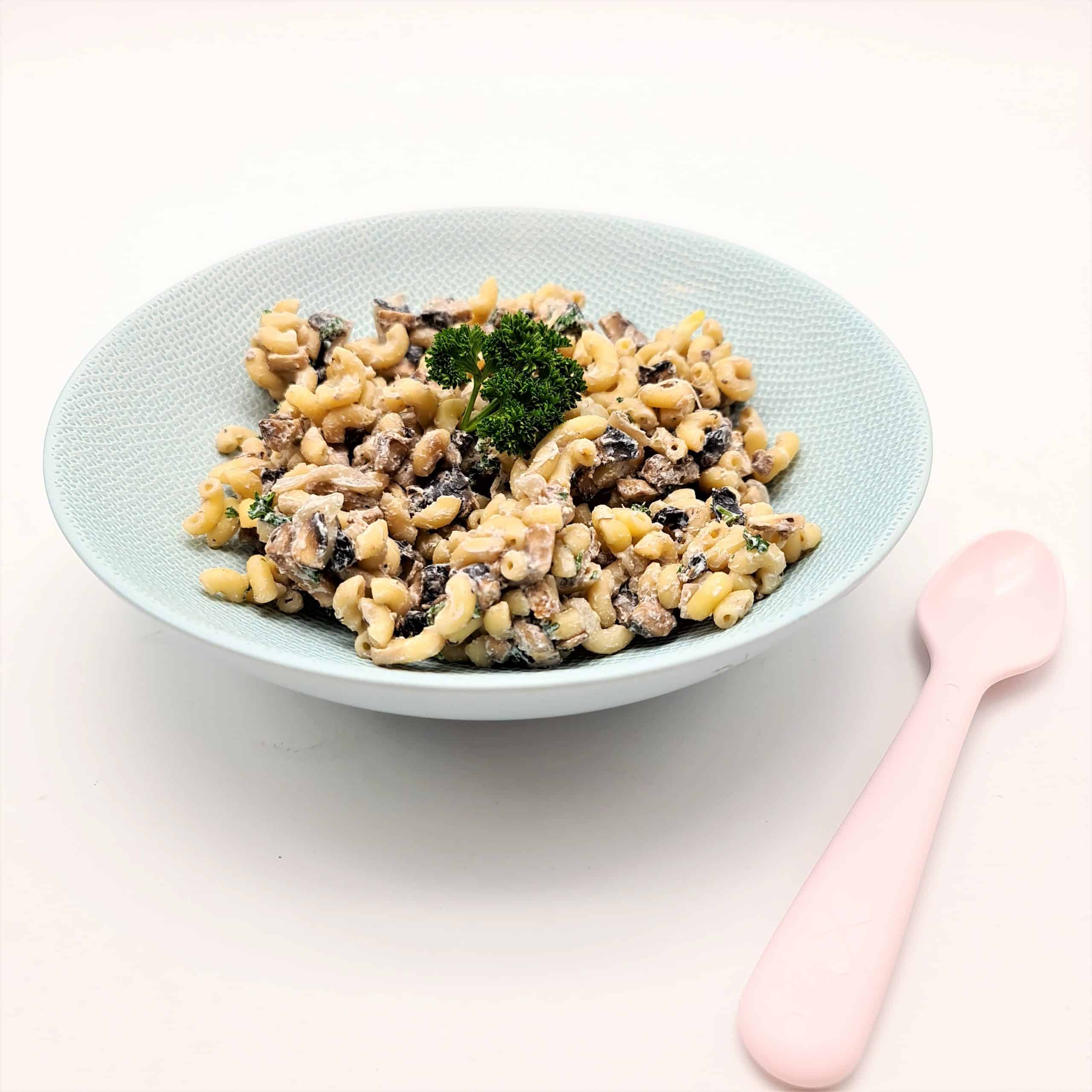 Ricotta and mushroom pasta shells - BLW Baby