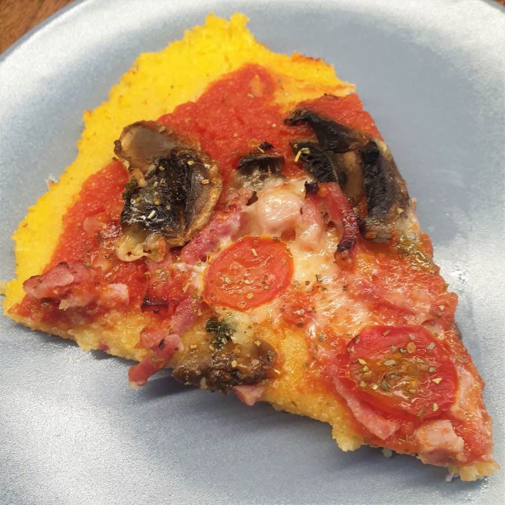 Bébé aussi peut avoir une pizza en DME : voici la recette de la pizza forestière polenta.