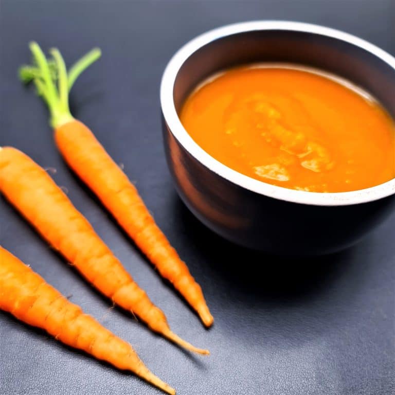 Une bonne soupe carotte orange pour le repas de bébé en DME. Une recette a déguster à la cuillère.
