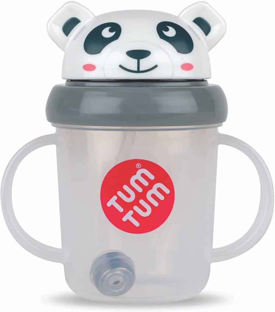La tasse Tum Tum est facile à prendre en main. Une paille aidera bébé à boire de l'eau pendant les repas de la DME.