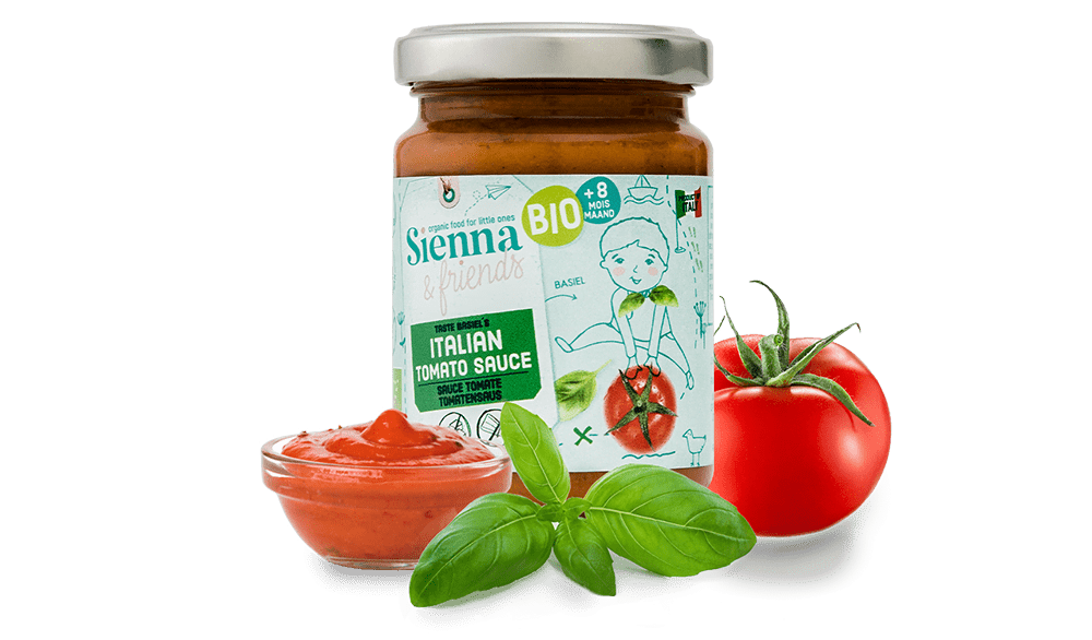 Une sauce tomate italienne biologique pour les pâtes de bébé dès 8 mois.