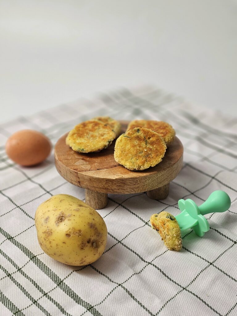 des croquettes d'épinard pour bébé en DME