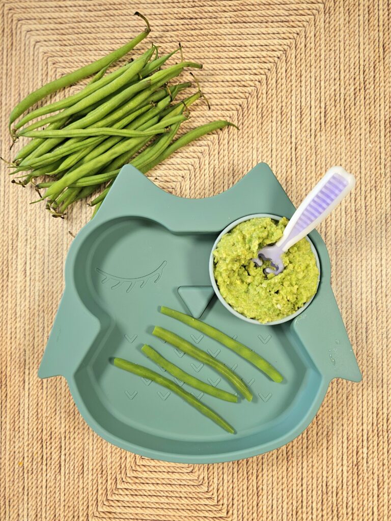 👉 Recept en ideeën voor het aanbieden van sperziebonen vanaf 6 maanden volgens RAPLEY-METHODE : heel en smeltend of als romige spread.