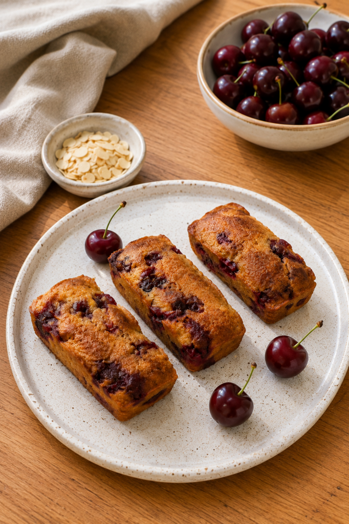 Cake cerise bébé dès 6 mois : recette DME moelleuse à l'amande et aux cerises, idéale pour le goûter ou le dessert.