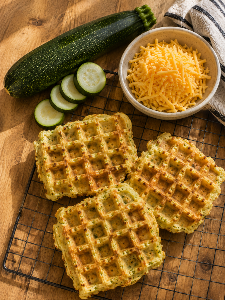 Gaufres courgette bébé dès 6 mois : recette DME moelleuse au cheddar, facile à attraper et idéale pour un repas en famille.